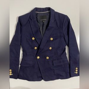 Banana Republic Women’s Double-Breasted Navy Blue Blazer Jacket, Sz 0